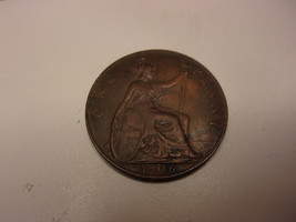 1906 English One Penny UK Large Cent 1c Great Britain! - $16.75