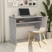 Desk Concrete Grey 90x50x74 cm Engineered Wood - £38.52 GBP