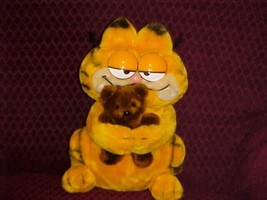 13&quot; Garfield Hugging Pooky Bear Plush Toy By Dakin From 1978-81 Nice - £77.86 GBP