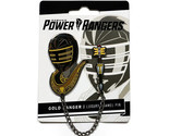 Mighty Morphin Power Rangers Gold Zeo Luxury Enamel Pin Figure Chain Bandai - £31.89 GBP