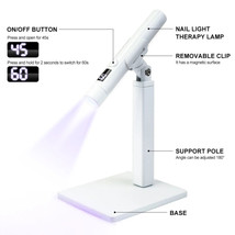 Handheld UV Light for Gel Nails  Rechargeable Nails Lamp +Desk Stand Rem... - $15.22