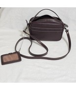 VTG Esprit Dark Plum Leather Crossbody Bag Y2K ’90s + ID Holder 8x5.5x3 - $69.39 CAD