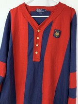 Vintage Polo Ralph Lauren Rugby Shirt Uni Crest Henley Stadium Sport XL ... - £79.92 GBP