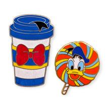Donald Duck Disney Pins: Latte Coffee Cup and Lollipop - $49.90