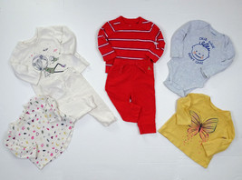 Lot 7 pcs Fall Clothes Baby Girl 6-12 Months 6 9 12 70 cm Clothing Outfits Sets - £11.59 GBP