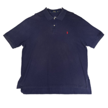 Ralph Lauren Polo Shirt Adult 2XB Big Navy Blue Outdoor Preppy Casual Im... - $9.68