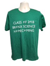 Bronx Science Class of 2018 Homecoming Adult Large Green TShirt - £11.93 GBP