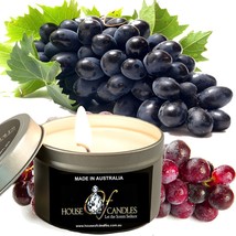 Australian Grape Eco Soy Wax Scented Tin Candles, Vegan Friendly, Hand Poured - £11.77 GBP+