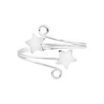 Shooting Stars Wrap Swirl Wire .925 Silver FSz Ring-Toe ring - £9.68 GBP