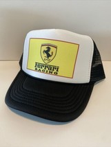 Vintage Formula 1 Hat Ferrari Racing Trucker Hat Black Cap Unworn - $17.59