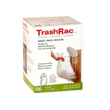 Trashrac 3 gal Trash Bags Handle Tie 96 pk 0.7 mil 87096 - $17.95