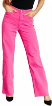 Judy Blue high rise garment dyed 90's straight jeans Pink - $1,006.59 MXN