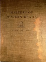 Masters of Modern Drama by Haskell M. Block &amp; Robert G. Shedd / 1962 Har... - £8.89 GBP