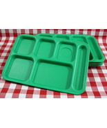 (6) CAMBRO - 6 Compartment Cafeteria Trays - Camping Picnic Patio Lunch ... - £9.44 GBP