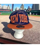 New York KB Ethos Mens Snapback Hat Cap Blue and Orange NEW - £13.85 GBP