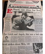 Boston Red Sox California Angels Boston Globe October 9  1986 MLB Champi... - £13.37 GBP