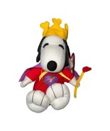 Whitmans Peanuts King Snoopy Valentines Day Plush Stuffed Animal 7&quot; - £5.34 GBP