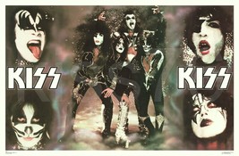 KISS Rock Band 24 x 36 RARO Photo set Faces Custom Collage Poster - Memo... - £35.38 GBP