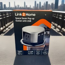Link2Home Space Saver Pop Up Power Outlet With USB  3 Outlets  EM-PU-100E - $525.00 MXN