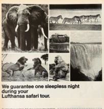 1968 Lufthansa German Airlines Advertisement Vintage Aviation Safari DWW11B - $19.99
