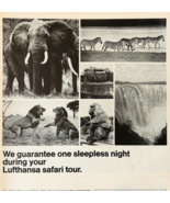 1968 Lufthansa German Airlines Advertisement Vintage Aviation Safari DWW11B - $28.01 CAD