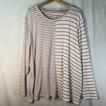 Lane Bryant Size 26/28 White Lavender Stripes Pullover Sweater - £19.46 GBP