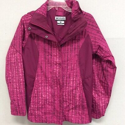 Columbia Omni Tech Interchange Hooded Jacket Purple Striped Lined Youth ... - $9.11