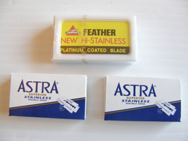 20 Feather &amp; ASTRA Superior Stainless Double Edge Blade Sampler - £7.15 GBP