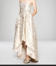 Women’s Cachet Gold Strapless Brocade High Low Dress Size 2 BNWTS - £67.93 GBP