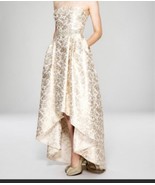 Women’s Cachet Gold Strapless Brocade High Low Dress Size 2 BNWTS - $1,618.16 MXN