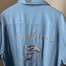 Tommy Bahama Men&#39;s Liquid Asset 100% Silk Hawaiian Shirt Blue Sz XL - £39.56 GBP