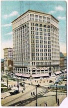 Detroit Postcard Michigan Majestic Building Horse Carriage Streetcars 1908 - £2.38 GBP