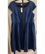 Lindy Bop Retro Blue 1950s/1960s Belted Dress Fit n&#39; Flare NWT Sz XL- Se... - £23.49 GBP