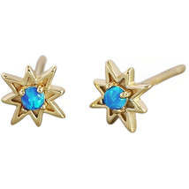 Anyco Earrings Stud Luxury Shiny Opal Zircon Star Trendy Bohemian Piercing  - £15.98 GBP