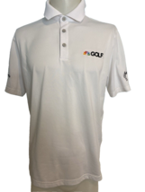 Ashworth Men&#39;s Golf Shirt White NBC Golf Medium - $541.50 MXN