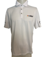 Ashworth Men&#39;s Golf Shirt White NBC Golf Medium - $28.49