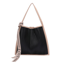 Fashion Pleated Handbags Women Shoulder Bags Bolso Brand Designer Big Bags Large - £26.63 GBP