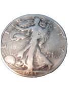 ½ Half Dollar Walking Liberty Silver Coin 1943 D Denver Mint 50C KM#142 - £12.31 GBP