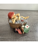 Candy Design Norway Troll Elf Gnome Red Hat Bath Tub Ornament Figurine C... - $24.57 CAD