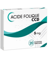 Folic Acid 5mg by CCD-Pack of 20 Tablets - $19.99