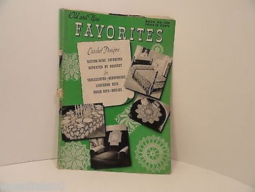Vintage Craft Booklet #205 Old New Crochet Favorites Tableclothes 1944 - £3.90 GBP