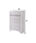 Naima 5 Storage Drawers Chest, White Finish - $13,007.78 MXN