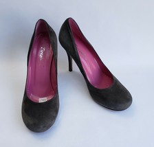 Terezinha by Luichiny Shoes Heels Gray Pumps Suede Spain Womens Size US 9 EU 40 - £22.89 GBP