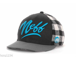 Neff Headwear Brawny White &amp; Black Wool Blend Plaid Snapback Cap Hat - £15.17 GBP