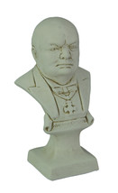 Museum White Finish Winston Churchill Bust Statue - £30.92 GBP