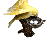 Vtg Goto Originals Yellow Canary on Nest 2 Eggs Japan Bird FIGURINE Coll... - £24.08 GBP