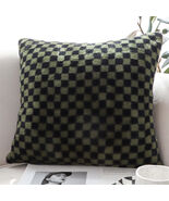 SOGA 2X 45cm Urban Light Luxury Pillow Dark Night Green Checkered Square... - $83.50