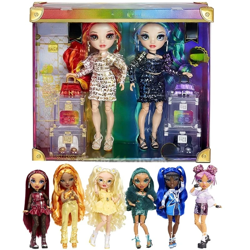 Rainbow High School Fashion Doll Sister Rainbow Dressing Slime Rock Toy Model - £36.23 GBP+