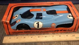 Rare 1:18 Scale Gulf Porsche 917 Friction Gear Powered Toy Collectible Gift - $318.50