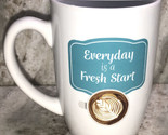 Coffee Tea Mug ”Everyday Is A Fresh Start”Offic￼e Work 16oz Cup Gift-NEW... - $19.68